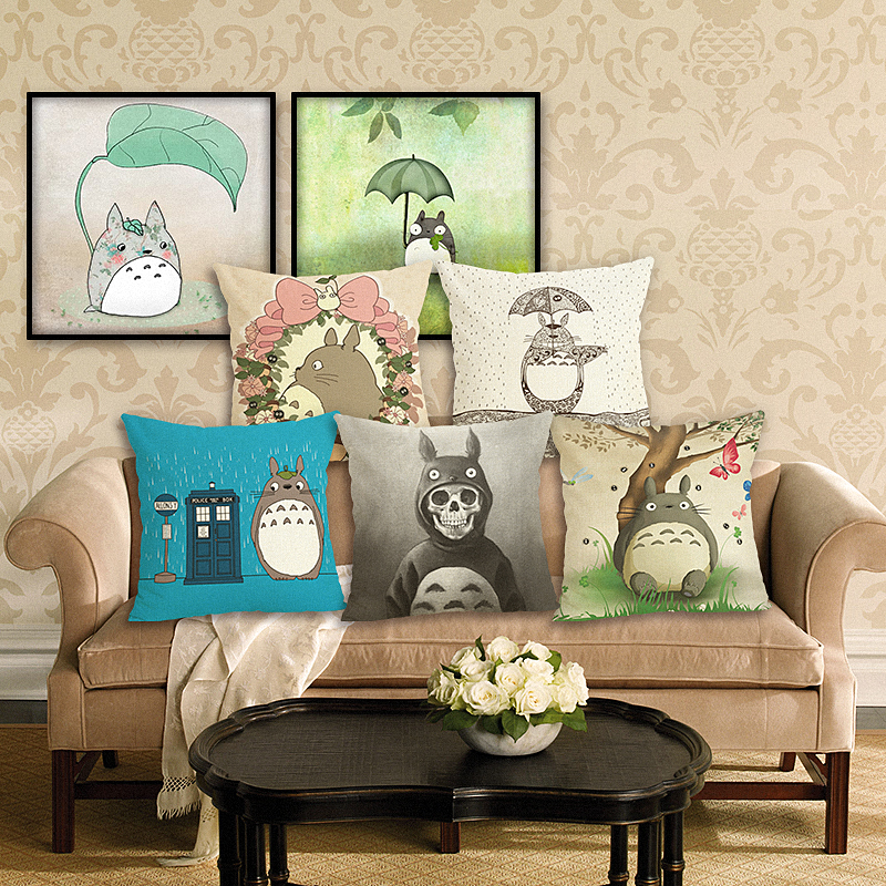 ο Ȩ    Ŀ    ڵ Ȩ    м  ̽ 45x45cm/New Home Decor Totoro Cushion Cover Decorative Sofa Cushion Car Home Decorative Thro